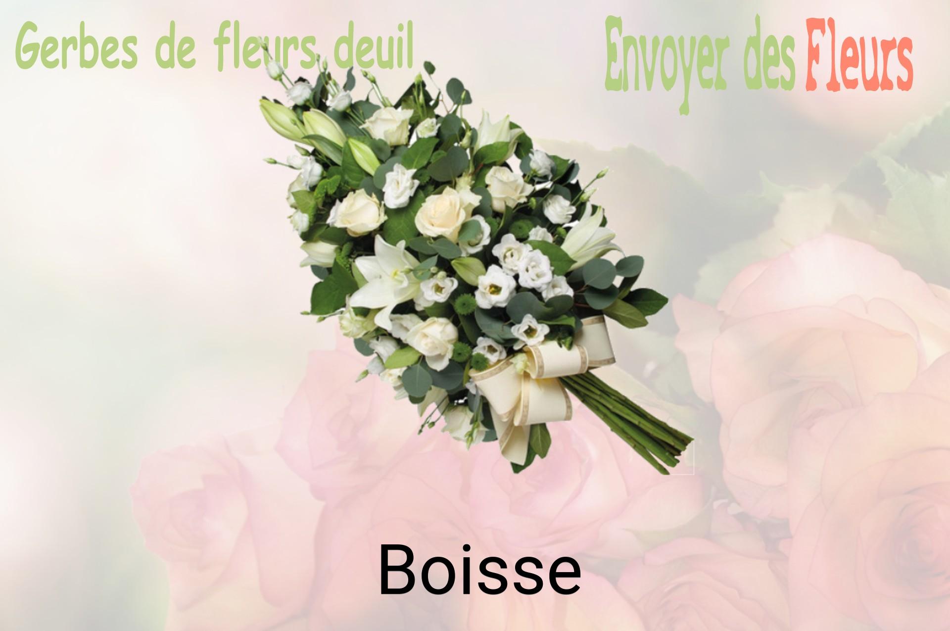 Gerbe de fleurs de deuil livrée à Boisse